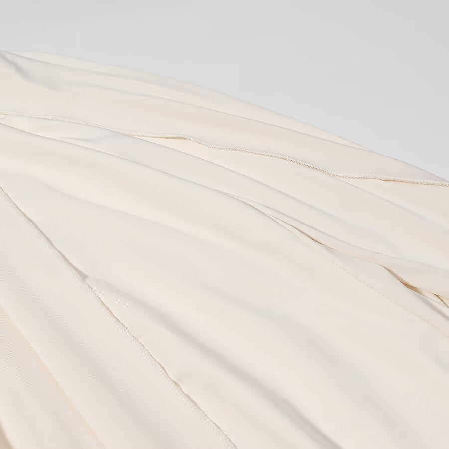 Street cape style pleated loose dress