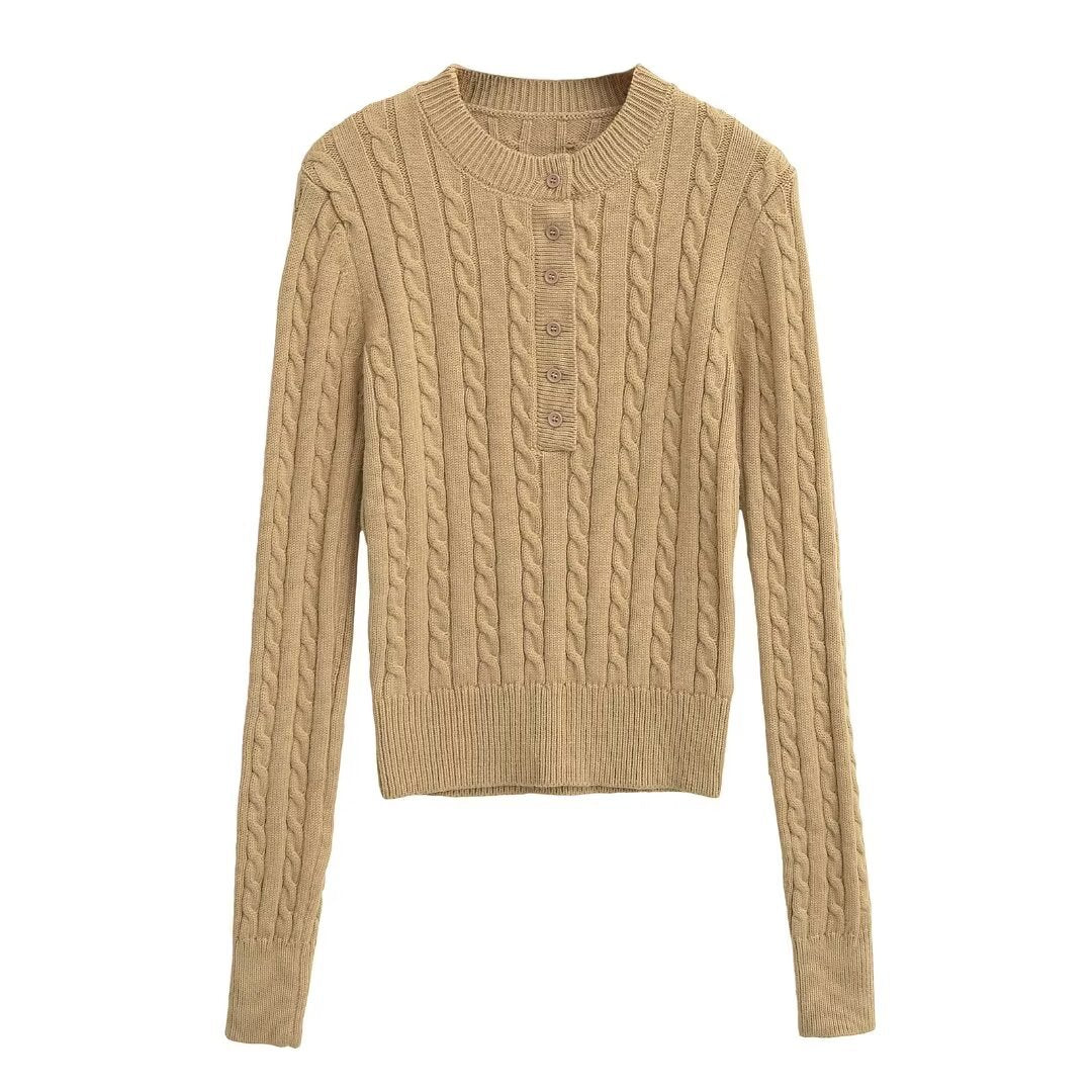 Half open collar single buckle cover top