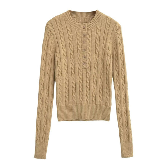 Half open collar single buckle cover top