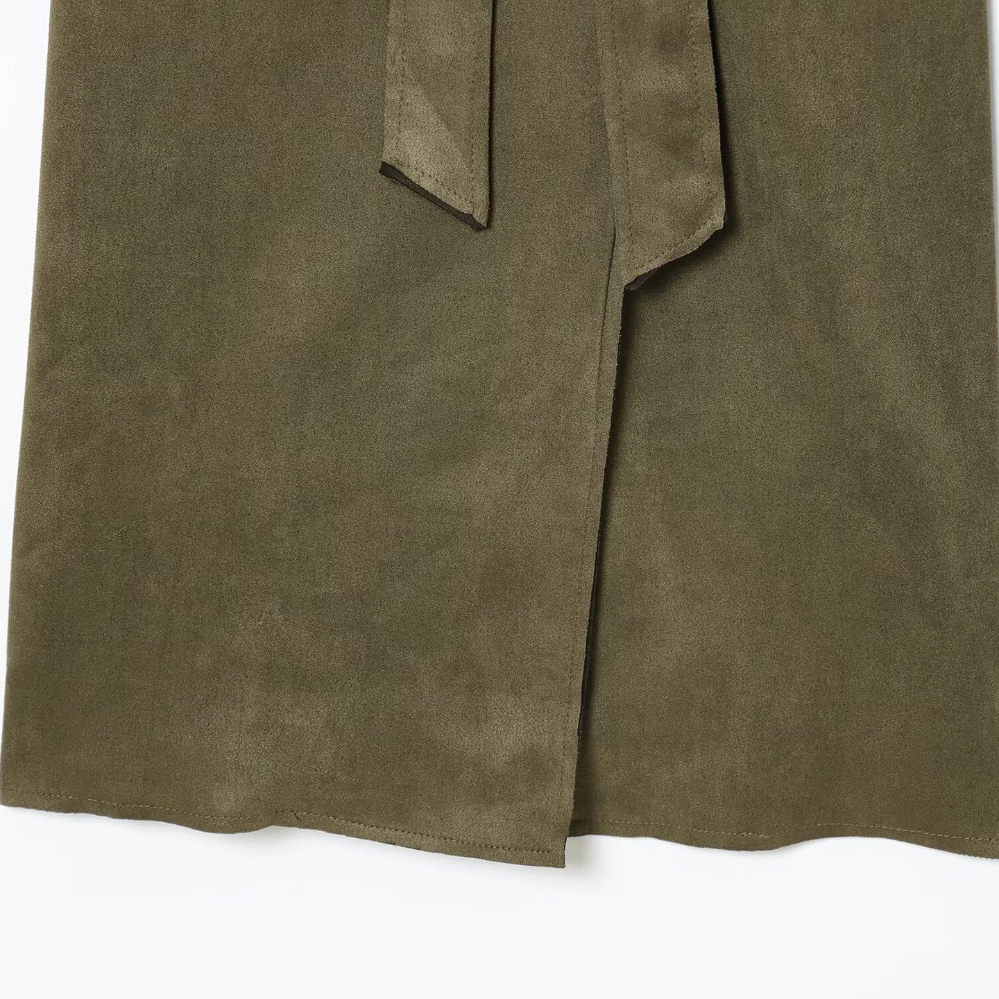 New women's fashionable anti suede effect long windbreaker