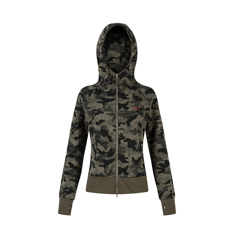 Double-Zip Hoodie Fitted Slim Fit Short Length