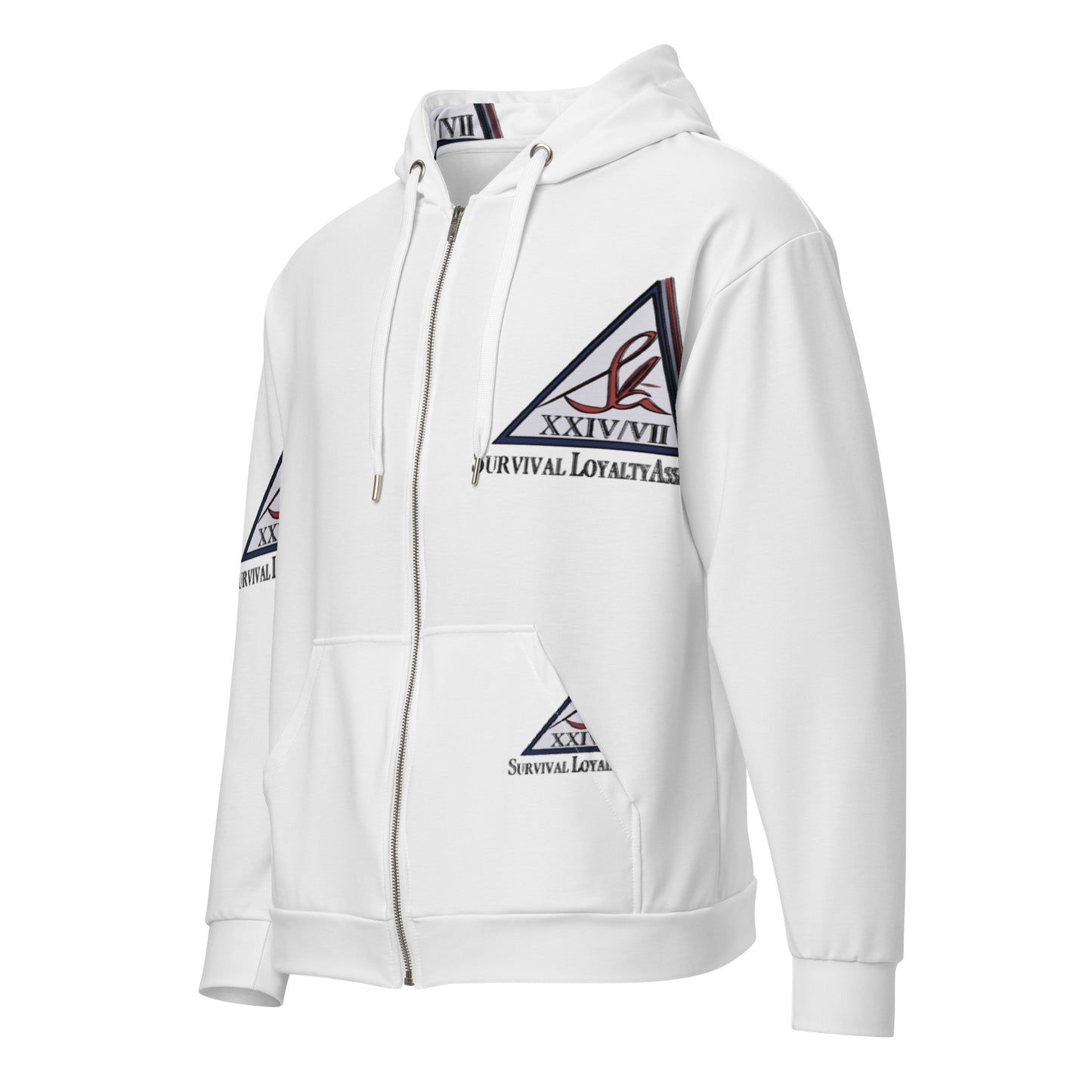 Slā Survival Loyalty Assets Unisex zip hoodie Survival Loyalty Assets 24/7 Roman numerals ￼