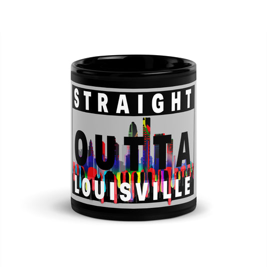 Sla straight out of Louisville Black Glossy Mug