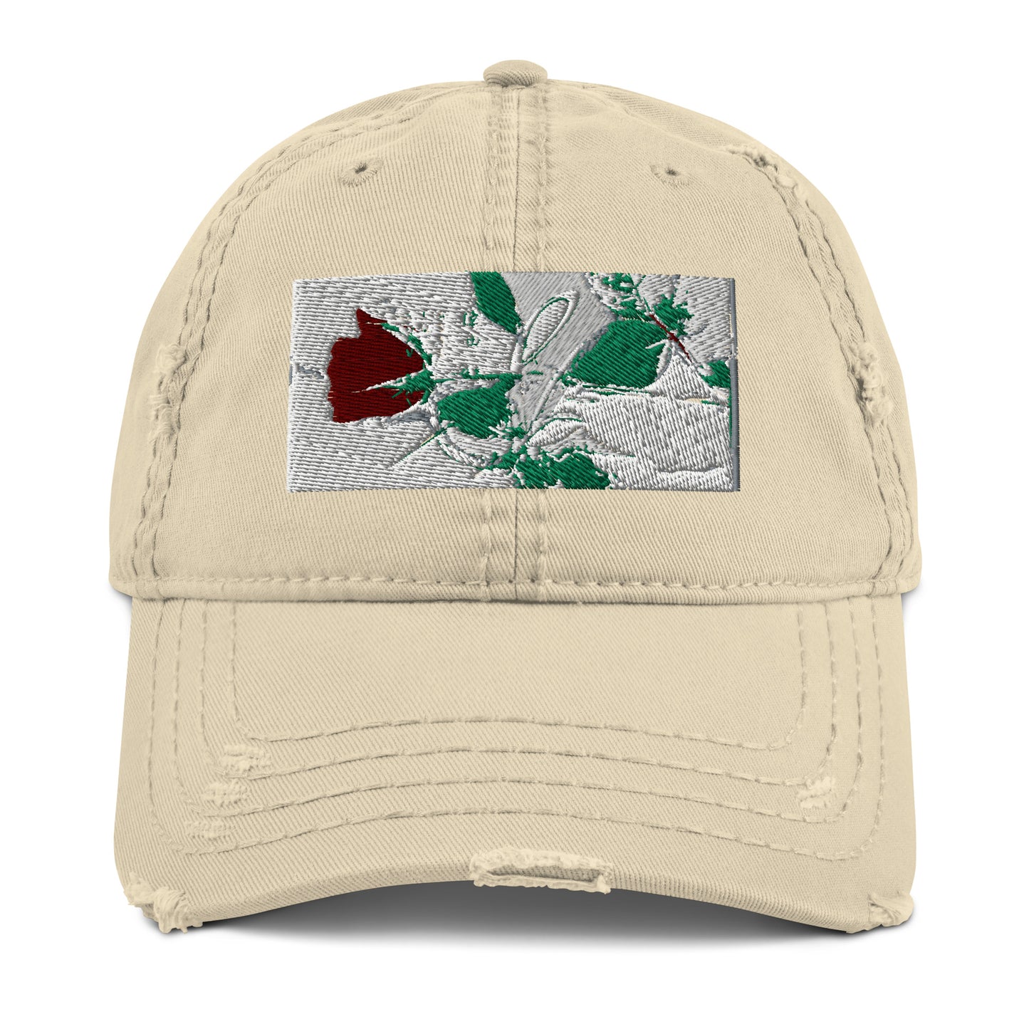 Slā Rose Distressed Dad Hat