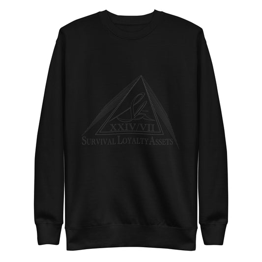 Survival Loyalty Assets black on black Unisex Premium Sweatshirt